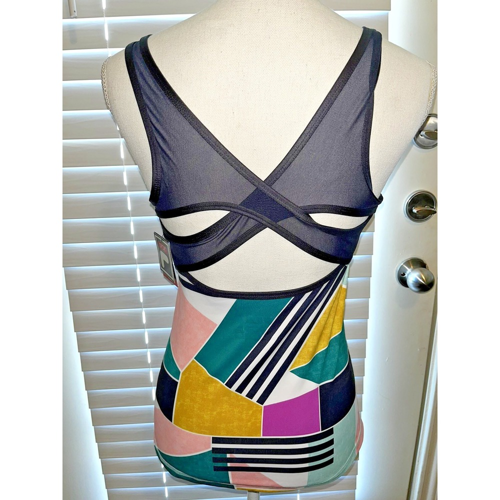 NWT Fila Sport Bra Top Womens Size XS Multi Color Sleeveless Athletic Tank Shirt